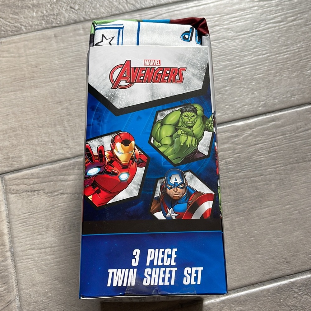 Marvel Avengers 3 Piece Twin Sheet Set